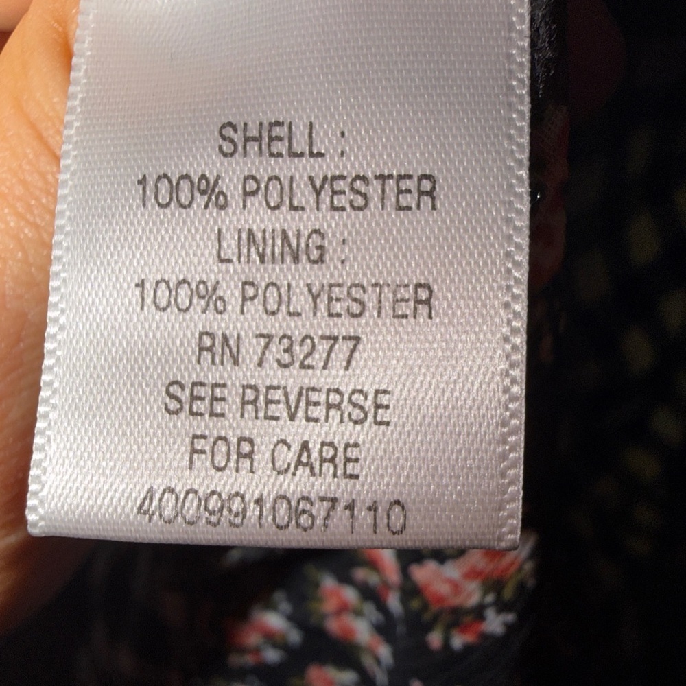 Princess Vera Wang Size L Black White Floral Gingham Dress Spaghetti Strap - Picture 7 of 7